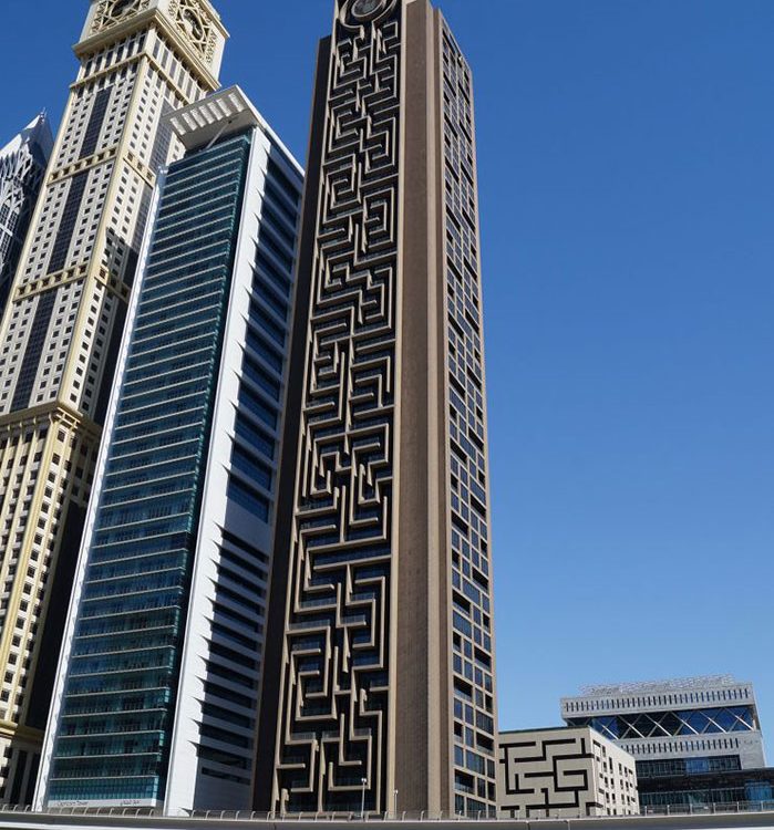 Al Rostamani Maze Tower - Dubai cephe kaplama projesi